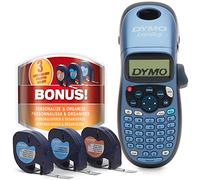 Dymo LetraTag LT-100H Label Maker Starter Kit | Handheld Label Printer Machine | with Plastic, Paper & Clear Label Tape | Ideal for Office or Home