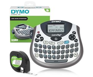 Dymo LetraTag LT-100T Label Maker | Portable label printer with QWERTY keyboard | Silver | Ideal for the office or at home