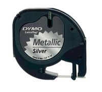 Dymo LetraTag Metallic Ribbon (12mm x 4mt) Grey (59429)