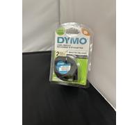 DYMO LetraTag Plastic Labels Black Print on Clear Labels 12 mm x 4 m Roll Authe