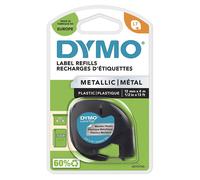 Dymo Letratag Silver Metal Ribbon 12mm x 4m