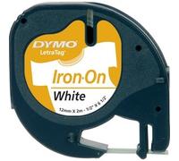 Dymo Lt Fabric Iron-On Black On White Nylon Belgium Dymo Letratag 100T Letratag