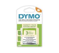 DYMO LT Labels Variety Pack 1/2-Inch x 13-Foot Rolls Black Print 3 Rolls for LetraTag Label Makers