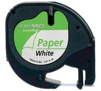 DYMO LetraTag Paper Labels | Authentic | 12 mm x 4 m Roll | Black Print on White | Self-Adhesive Multipurpose Labels for LetraTag Label Makers | Made in Europe