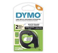DYMO LT Paper Labels, Black Print on White Labels, 1/2-Inch x 13 Feet, 2 Rolls