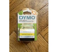DYMO LT Variety Pack, White Paper, Yellow Plastic & Metallic Plastic, 12mm X 4m