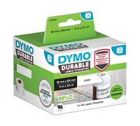 DYMO LW Durable Industrial Labels for LabelWriter Label Printers, White Poly, 19 x 64 mm, 2 Rolls of 450 (1933085)
