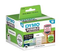 LW Durable Industrial Labels for LabelWriter Label Printers, White Poly, 25 x 89 mm, 2 Rolls of 350
