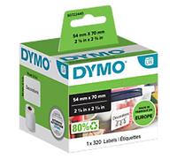DYMO LW Label Roll Authentic 99015 S0722440 Adhesive Black on White 54 x 70 mm 320 Labels
