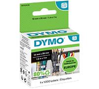 DYMO LW Labels Authentic 11353 S0722530 Adhesive Black on White 13 x 25 mm 1000 Labels