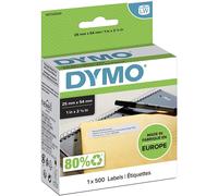 DYMO LW Large Return Address Labels, 25 mm x 54 mm, Roll of 500 Easy-Peel Labels, Self-Adhesive, for LabelWriter Label Makers, Authentic