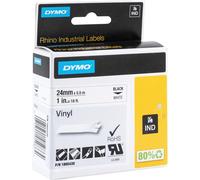 Dymo Rhino 24MM Black on White Vinyl Tape 1805430