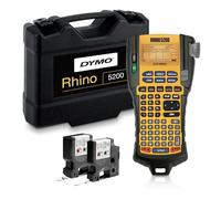 DYMO Rhino 5200 Industrial Label Maker Cary Case Kit with 2 Rolls of Vinyl Labels, 3/4" & 3/8", Black on White (1756589)