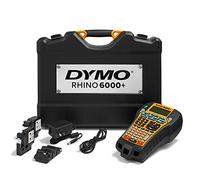DYMO® Rhino™ 6000 Industrial Label Maker, Computer Connected Label Maker with Hard Carry Case, 1 Vinyl Tape Cassette, 1 Flexible Nylon Tape Cassette and Rechargeable Lithium Ion Battery