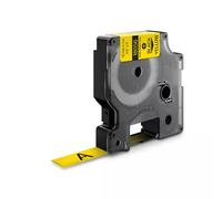 DYMO Rhino Industrial Heat-Shrink Cable Label Tubes | 12 mm x 1.5 m | Black Print on Yellow | for Rhino Label Makers