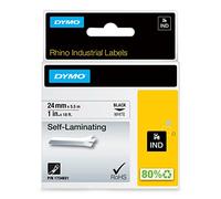 Original Dymo 1734821 Black on White 24mm x 5.5m Industrial Self-Laminating Labe