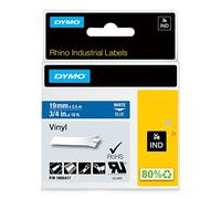 DYMO Rhino Industrial Vinyl Labels | 19 mm x 5.5 m | White Print on Blue | Self-Adhesive | for LabelManager & Rhino Label Makers