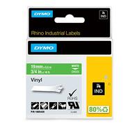 DYMO Rhino Industrial Vinyl Labels | 19 mm x 5.5 m | White Print on Green | Self-Adhesive | for LabelManager & Rhino Label Makers