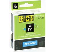 Dymo 19 mm Black on Yellow Label Tape (5 pieces, Thermal Transfer Technology, UV-Resistant, Water-Repellent)