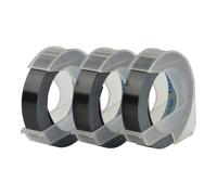 Dymo S0847730 Embossing 9mm White On Black Label Tape Roll 3 Pack (S0847730)
