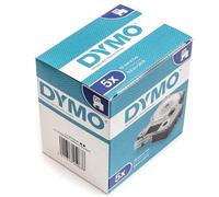 Dymo Standard Labels 5 rolls of 12mm x 7m D1 Tape