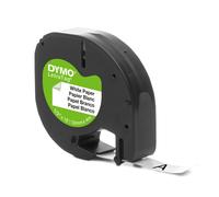 DYMO LetraTag Paper Labels | Authentic | 12 mm x 4 m Roll | Black Print on White | Self-Adhesive Multipurpose Labels for LetraTag Label Makers | Made in Europe
