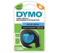 Dymo Ultra Blue LetraTag Plastic Tape 12mmx4m