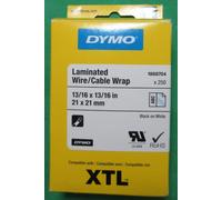 Dymo XTL 1868704 21mm Roll of All-Purpose Vinyl Black On White