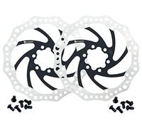 Dymoece Bicycle Brake Disc with 12 Screws 140 mm / 160 mm / 180 mm / 203 mm for MTB Mountain Road Bike Pack of 2