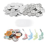 Dyna-Living 200Pcs Buttons Badges Pins 25mm/0.98inch Badge Making Kit Metal Round Badge Blank Button Pins for DIY Crafts Supplies Kids Party Gifts