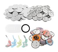 Dyna-Living 200Pcs Buttons Badges Pins 32mm/1.26inch Badge Making Kit Metal Round Badge Blank Button Pins for DIY Crafts Supplies Kids Party Gifts
