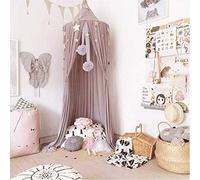 Dyna-Living Bed Canopy for Children, Mosquito Net Round Dome Nursery Tent Princess Play Reading Protection Bedroom Bed Decoration (Violet)