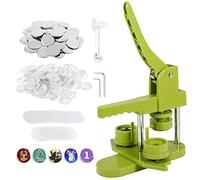 Dyna-Living Button Badge Maker Set,32mm Rotating Badge Maker with 200pcs Button Parts and Badge Punch,Easy DIY Button Making for Business, Organization, and Personal Use