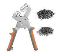 Dyna-Living Eyelet Punch Kit Hole Punch Pliers Grommet Machine Hand Press Tool with 500 Black Grommets of 3/8inch(10.5mm), Portable Metal Manual Grommet for Belts, Crafts, Rubber, Poster