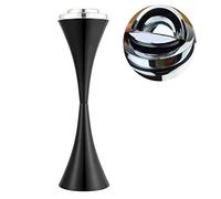 Dyna-Living Floor Standing Ashtray Receptacle Stainless Steel Cigarette Ashtray for Home Office Indoor Outdoor (Black)