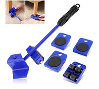 Dyna-Living Furniture Lifter Mover Tools Set Upgraded Heavy Duty Furniture Moving Tools Moving Sliders Furniture Moving Roller Wheel Set for Fridge Sofa 4Pcs 360 Degree Rotatable Blue