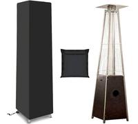 Dynaeuty Waterproof Outdoor Patio Heater Covers with Zipper and Storage Bag,1 Pack-83Hx24Lx20W inch Black