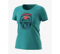 Dynafit Graphic Short Sleeve T-Shirt Light Blue Pink Women - S