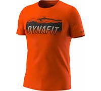 Dynafit - Lightweight, breathable short-sleeved hiking T-shirt - Transalper Graphic S/S Tee M Alabama for Men in Recycled Polyester - Size S - Orange Orange S