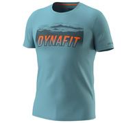 Dynafit Transalper Graphic Short Sleeve T-Shirt Denim Blue Orange - M