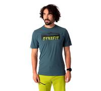 Dynafit Transalper Graphic Short Sleeve T-Shirt Indigo Blue Yellow - M