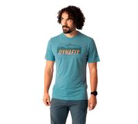 Dynafit Transalper Graphic Short Sleeve T-Shirt Denim Blue Orange - XL