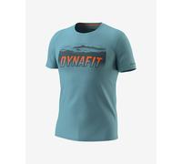 Dynafit Transalper Graphic Short Sleeve T-Shirt Denim Blue Orange - S