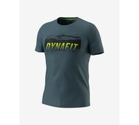 Dynafit Transalper Graphic Short Sleeve T-Shirt Indigo Blue Yellow - L