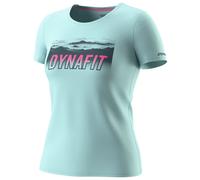 Dynafit - Women's Transalper Graphic S/S Tee - Sport shirt size L, turquoise/blue