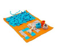DynaL Dog Toy, Small Dogs, Nose Work Mat, Educational Toy, Snack Finding, Smell, Separation Anxiety, Stress Relief, Orange
