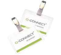 Q-Connect Hot Laminating ID Badge With Clip (Pack of 25) Ref KF00302