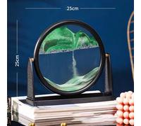 Dynamic 3D Sand Motion Art Frame With Quicksand Painting, Designed To Relieve Stress And Enhance Focus, Suitable For Home And Office Decoration(green)