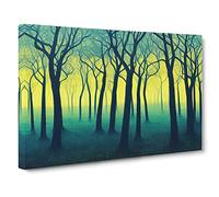 Dynamic Abstract Forest Canvas Print | Gallery Wrapped 30mm Frame Wall Art | 30x20 inches | Ready to Hang | Abstract Landscape Picture | Living Room Bedroom Lounge Office
