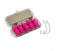 Dynamic Action Frog Lures 5g 5PCS Soft Baits for Bass and Snakehead, Mimicking Natural Prey Movement (Pink)